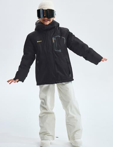 GEMYSE Girls Waterproof Ski Snow Jacket Fleece Windproof Winter Jacket with Hood
