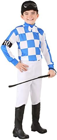 boys horse racer costumes for kids blue jockey attire