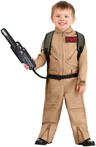 Fun Costumes Ghostbusters Jumpsuit for Toddlers with Proton Pack Backpack and Wand