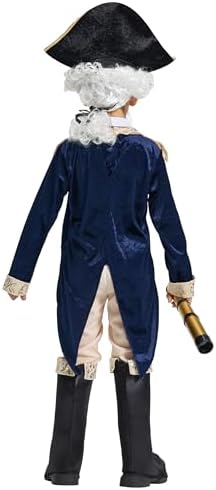 IKALI Kids George Washington Costume with Wig and Hat Accessories