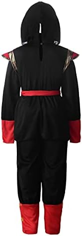 ReliBeauty Kids Ninja Costume Black Red 1