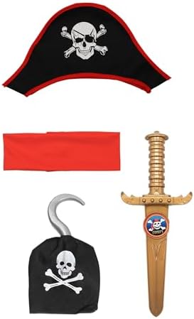 IKALI Pirate Costume for Kids Boys Complete Play Adventure Set