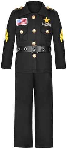 Frekuyrt Kids Police Costume Set for Boys Girls Halloween Costume
