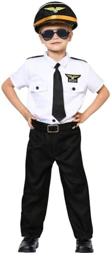 Tacobear Kids Pilot Costume Set Halloween Captain America Costume Accessories