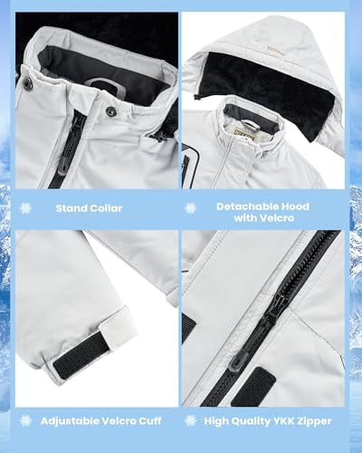 WULFUL Girls Winter Ski Jacket Durable and Waterproof for Skiing