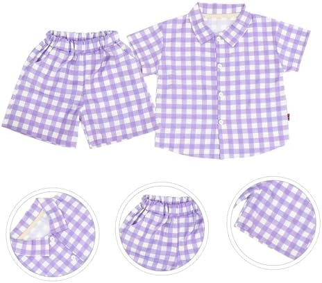 Festive and Trendy Plaid Summer Costume Set for Boys
