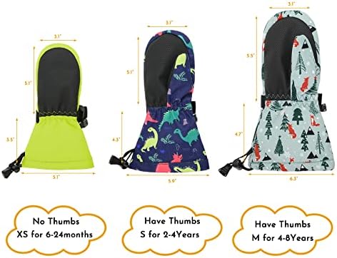 Zando Toddler Winter Ski Gloves
