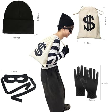 Robber Costume Set for Kids Adults