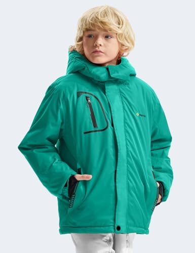 boys waterproof ski jacket with fleece lining