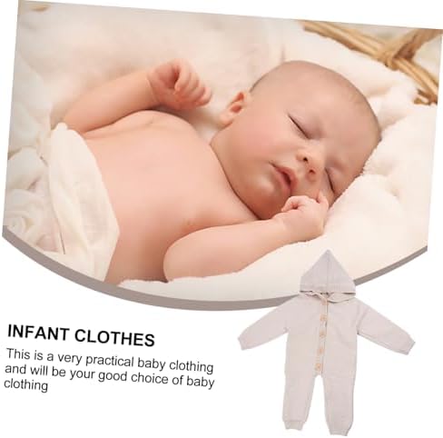 Newborn Baby Boy Romper Long Sleeve Jumpsuit with Hat