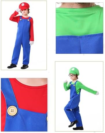 Halloween Kids Plumber Costume Set