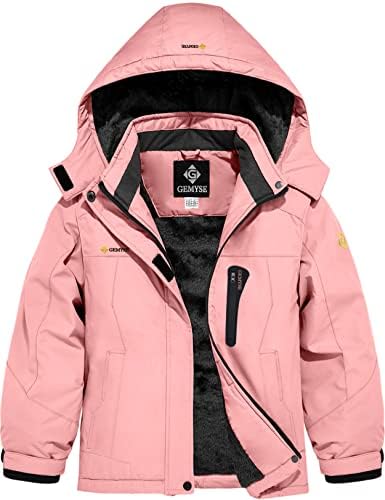 GEMYSE Girls Durable Windproof Ski Jacket