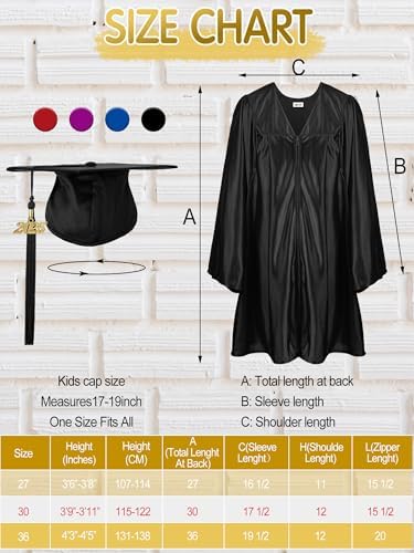 Geyoga Preschool Graduation Gown and Cap Set