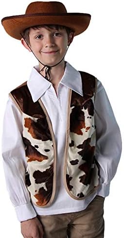 Kids Western Rodeo Costume Set for Boys Girls - Vest Hat Bandanna