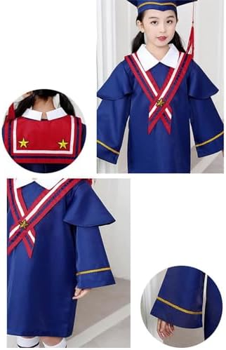 Preschool Kindergarten Graduation Gown Cap Set with Tassel Sash