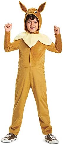 Eevee Costume - Official Pokemon Kids Halloween one-piece with ears
