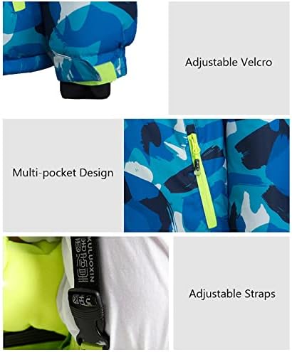 HOTIAN Boys Ski Jacket - Waterproof Anti-Static jackets for winter sports