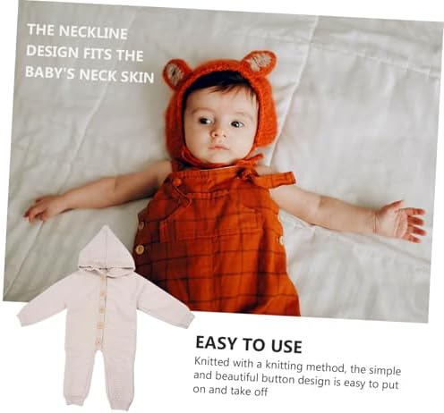 Newborn Baby Boy Romper Long Sleeve Jumpsuit with Hat