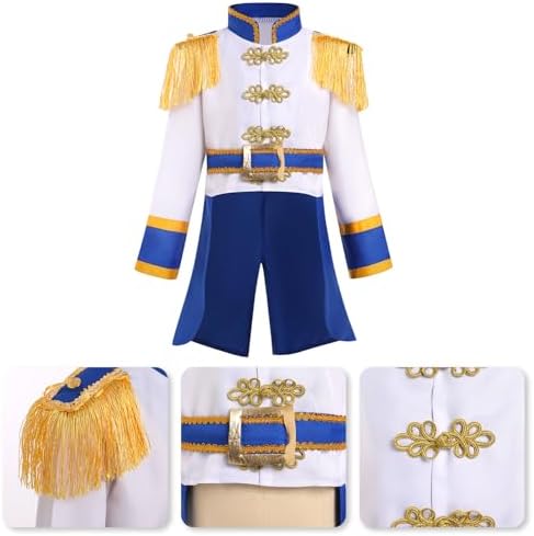 FYMNSI Kids Boys Halloween Medianeval Knight Prince Costume