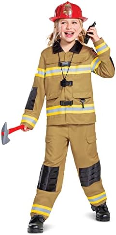 Disguise Boys Firefighter Costume With Helmet and Accessories Child Size