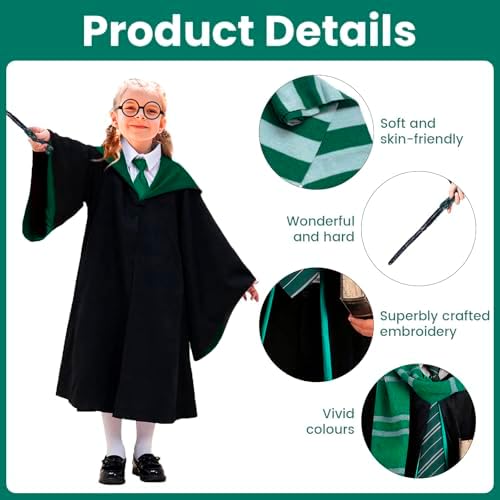 Wizard Costume Party Cosplay Set for Kids