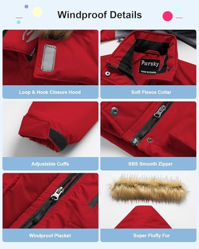 Warm Waterproof Ski Jacket for Girls