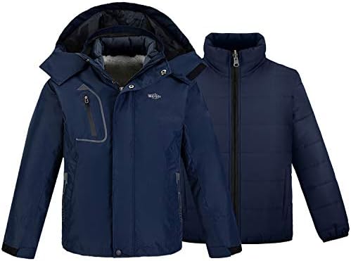 Wantdo Boys 3-in-1 Ski Jacket Waterproof Warm