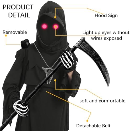 Scary Halloween Grim Reaper Cosplay Costume