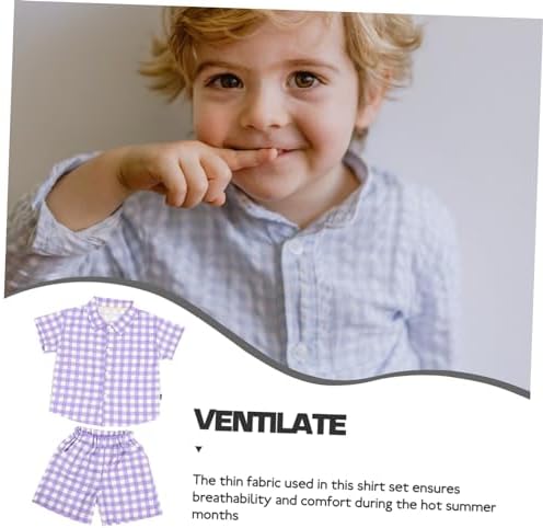 Festive and Trendy Plaid Summer Costume Set for Boys