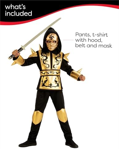 Gold Ninja Costume for Boys