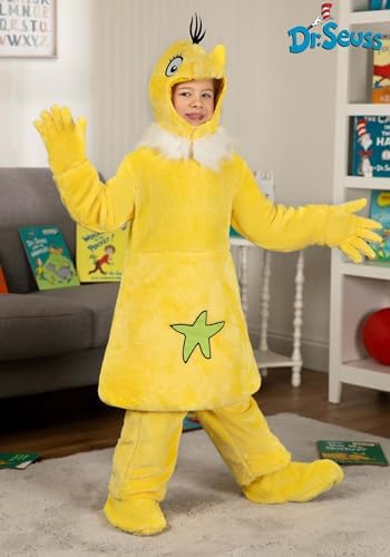 Dr Seuss Star Bellied Sneitch Costume for Kids Medium