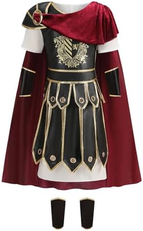 Roman Warrior Kids Costume Elastic Durable Halloween Costume for Boy