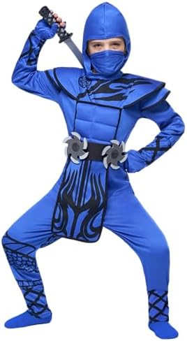 Dragon Scales Ninja Costume for Boys Toddler Halloween Party Primitive Accessories