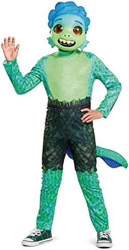 Official Disney Luca Costume for Kids Jumpsuit Mask