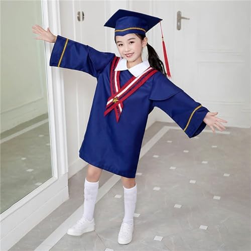 Preschool Kindergarten Graduation Gown Cap Set with Tassel Sash