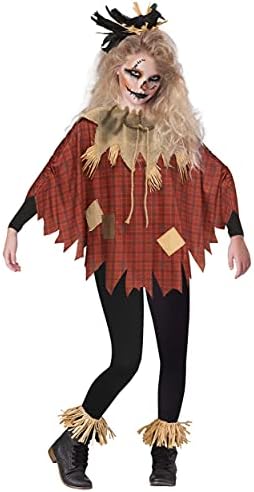 Scary Scarecrow Kids Poncho Standard 1
