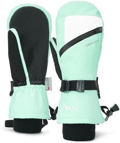 Caracaleap Warm Winter Ski Gloves for Men and Women - Waterproof and Durable