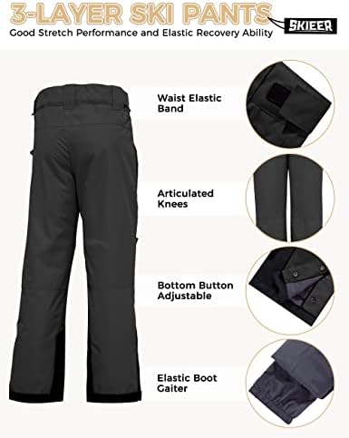 Skieer Girls Waterproof Ski Snow Pants