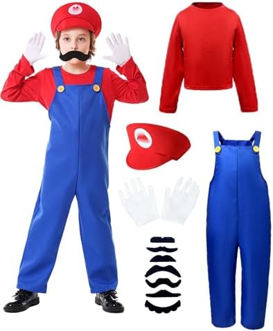 Halloween Kids Plumber Costume Set
