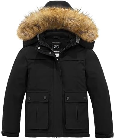 ZSHOW Girls Ski Jacket Warm Waterproof and Fleece-lined