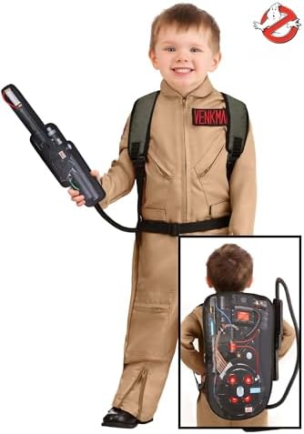 Fun Costumes Ghostbusters Jumpsuit for Toddlers with Proton Pack Backpack and Wand