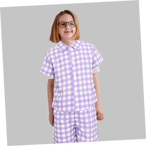 Festive and Trendy Plaid Summer Costume Set for Boys