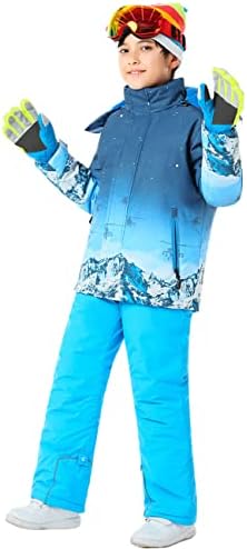 HOTIAN Boys Ski Jacket and Snow Pants Set