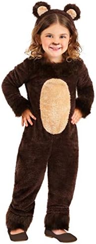 Toddler Brown Bear Costume with Hood and Jumpsuit