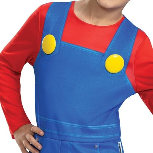official Super Mario costume for boys with hat and mustache