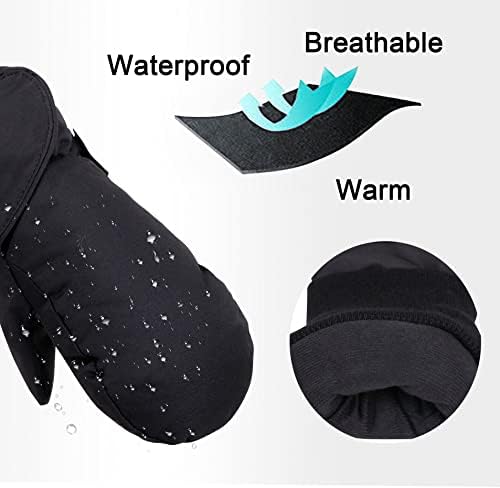 SimpliKids Kids Ski Mittens Waterproof Insulated Warm Gloves