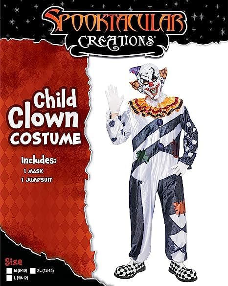 Spooktacular Creations Scary Clown Costume for Kids