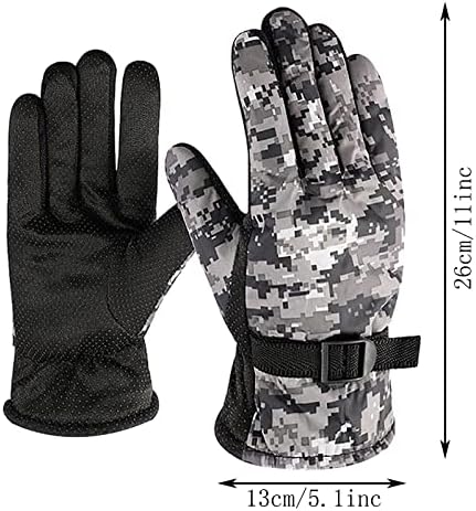 Winter Ski Gloves - Camouflage Ski Riding Gloves for Women
