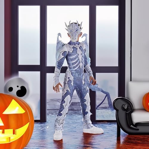 Purple and White Ghostly Dragon Costume Set - Halloween Party