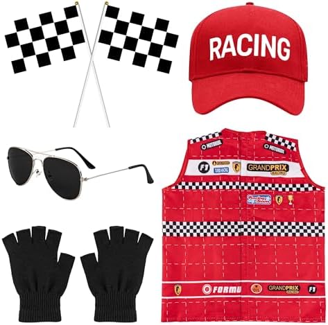 5Pcs Race Car Driver Costume Accessories Set for Kids